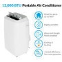 GRADE A2 - electriQ 12000 BTU SMART WIFI App-controllable  Portable Air Conditioner with heatpump for rooms up to 30 sqm - Alexa Enabled