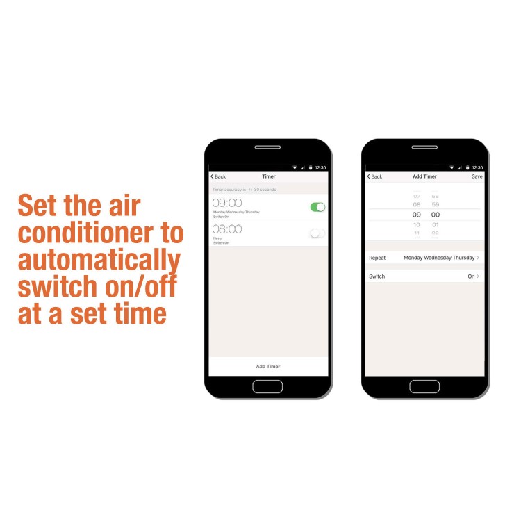 GRADE A2 - electriQ 12000 BTU 3.5 kW WIFI Smart App 4-in-1 Air Conditioner 