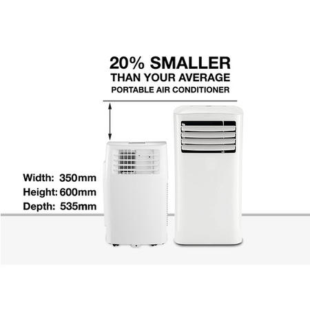 electriQ 15000 BTU 4.4 kW Compact Portable Air Conditioner with Heat Pump for Rooms up to 40 sqm