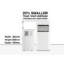 electriQ 15000 BTU 4.4 kW Compact Portable Air Conditioner with Heat Pump for Rooms up to 40 sqm