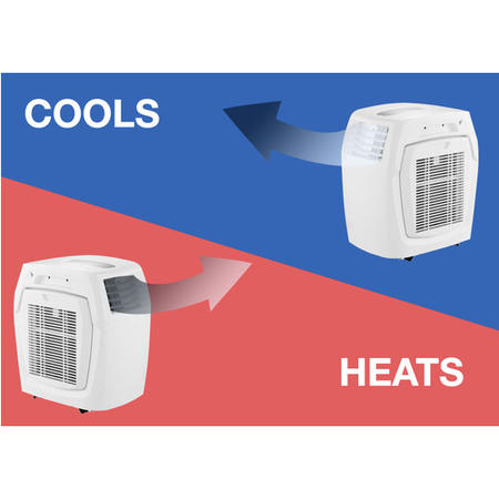electriQ 15000 BTU 4.4 kW Compact Portable Air Conditioner with Heat Pump for Rooms up to 40 sqm