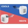 electriQ 15000 BTU 4.4 kW Compact Portable Air Conditioner with Heat Pump for Rooms up to 40 sqm
