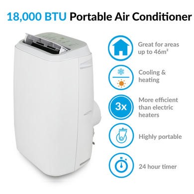 Grade A2 Electriq 18000 Btu 5 2kw Portable Air Conditioner With Heat Pump For Rooms Up To 46 Sqm - Electriq Smart 12 Hp 10000 Btu Wall Mounted Heat Pump Air Conditioner Grade A2 Electriq 18000 Btu 5 2kw Portable Air Conditioner With Heat Pump For Rooms Up To 46 Sqm - Electriq Smart 12 Hp 10000 Btu Wall Mounted Heat Pump Air Conditioner