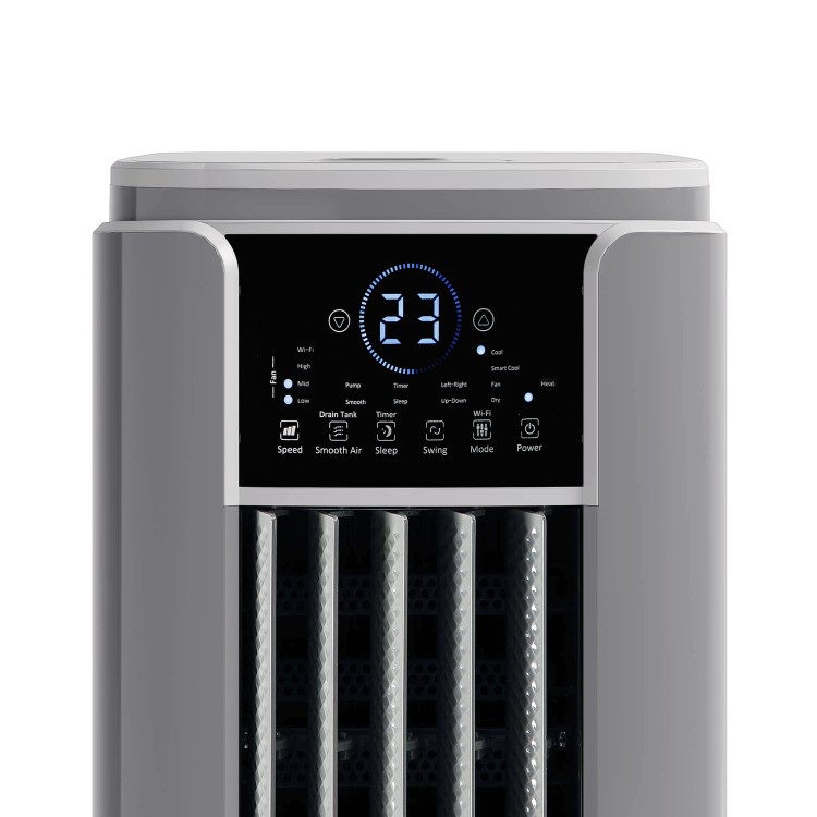 Refurbished electriQ SupremeCool 10000 BTU Quiet Smart Portable Air Conditioner with Heat Pump