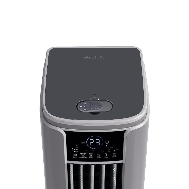 Refurbished electriQ SupremeCool 10000 BTU Quiet Smart Portable Air Conditioner with Heat Pump
