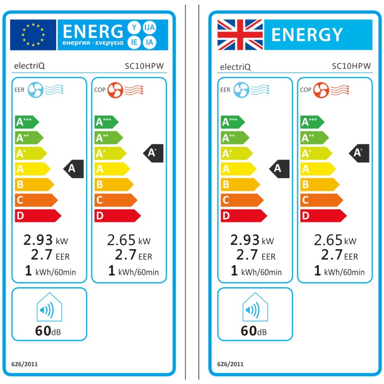 Refurbished electriQ SupremeCool 10000 BTU Quiet Smart Portable Air Conditioner with Heat Pump