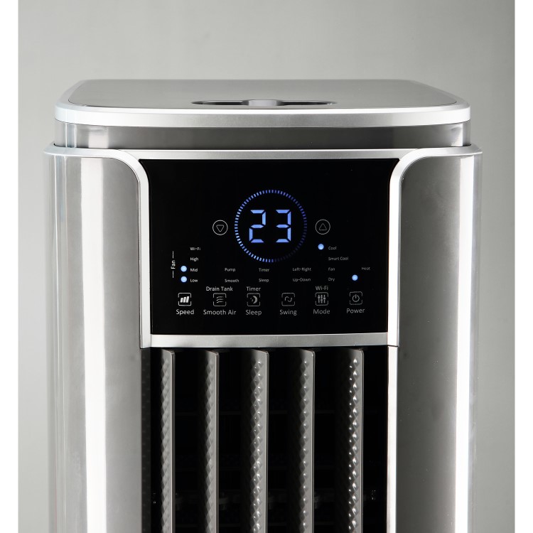 GRADE A2 - electriQ SupremeCool 14000 BTU Quiet Smart Portable Air Conditioner with Heat Pump