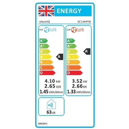 GRADE A2 - electriQ SupremeCool 14000 BTU Quiet Smart Portable Air Conditioner with Heat Pump