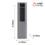 Refurbished electriQ SupremeCool 14000 BTU Quiet Smart Portable Air Conditioner with Heat Pump