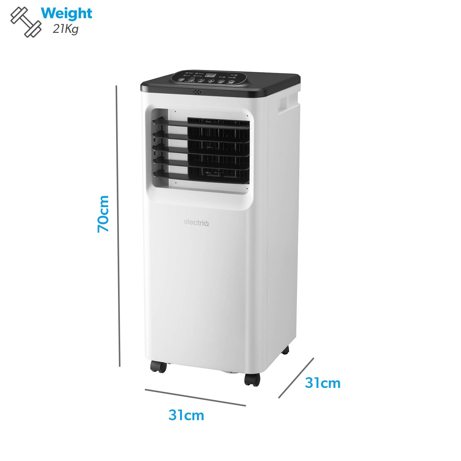 Amcor 7000 BTU Slim & Portable Air Conditioner for rooms up to 18 sqm