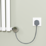 GRADE A1 - Chrome electriQ 800W Smart Wi-Fi Thermostatic Heating Element for Electric & Dual-Fuel Radiators and Towel Rails – Plug-In or Hardwired