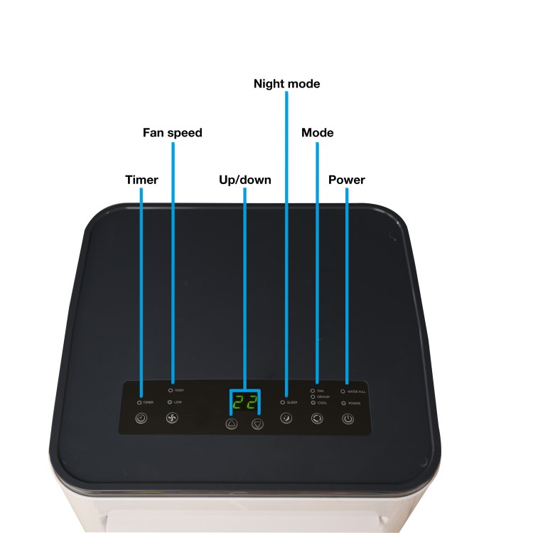 GRADE A2 - electriQ SILENT10 - 9000 BTU Quiet Air Conditioner for rooms up to  25 sqm