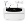 GRADE A3 - electriQ 12000 BTU Quiet Portable Air Conditioner - for rooms up to 30sqm