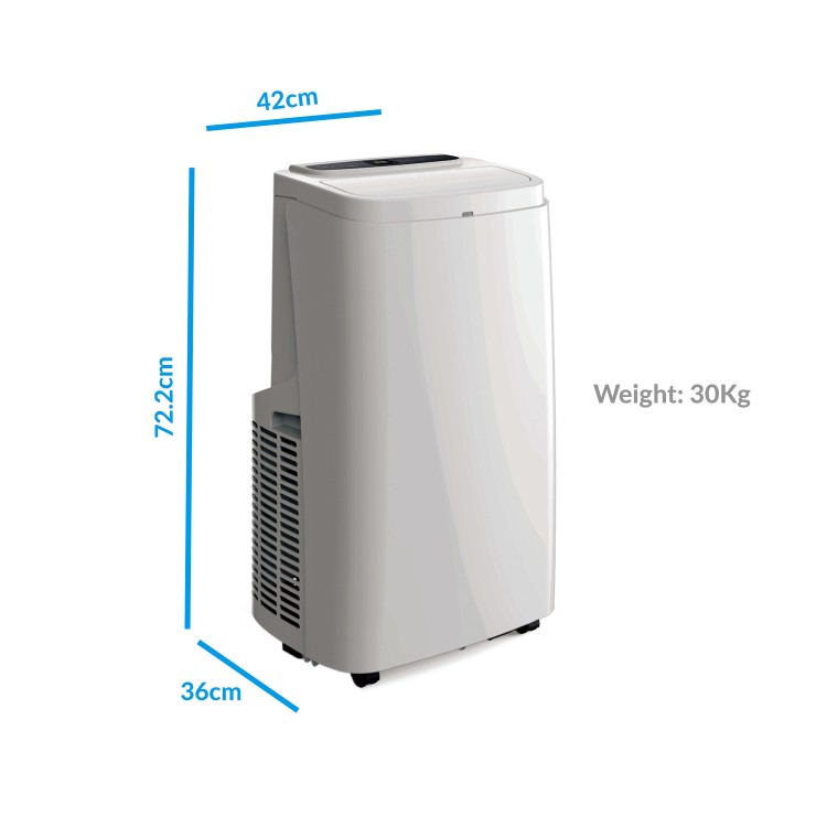 GRADE A3 - electriQ 16000 BTU Quiet Portable Air Conditioner - for large rooms up to 42 sqm