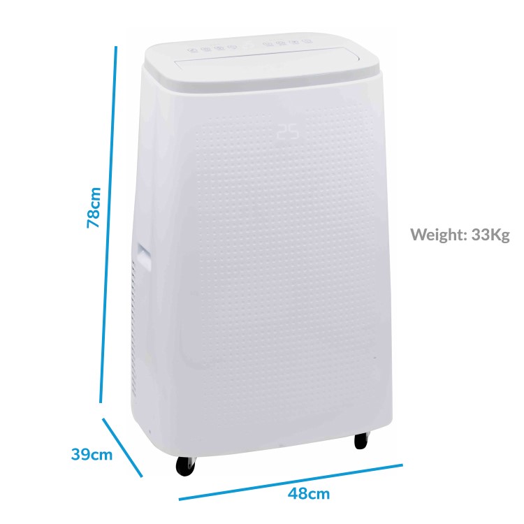 electriQ 16000 BTU Quiet Portable Air Conditioner - for large rooms up to 42 sqm