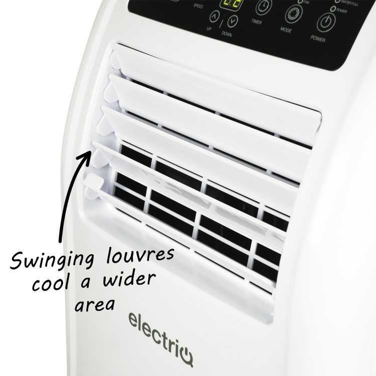 GRADE A1 - electriQ 10000 BTU Quiet Air Conditioner for rooms up to 25 sqm