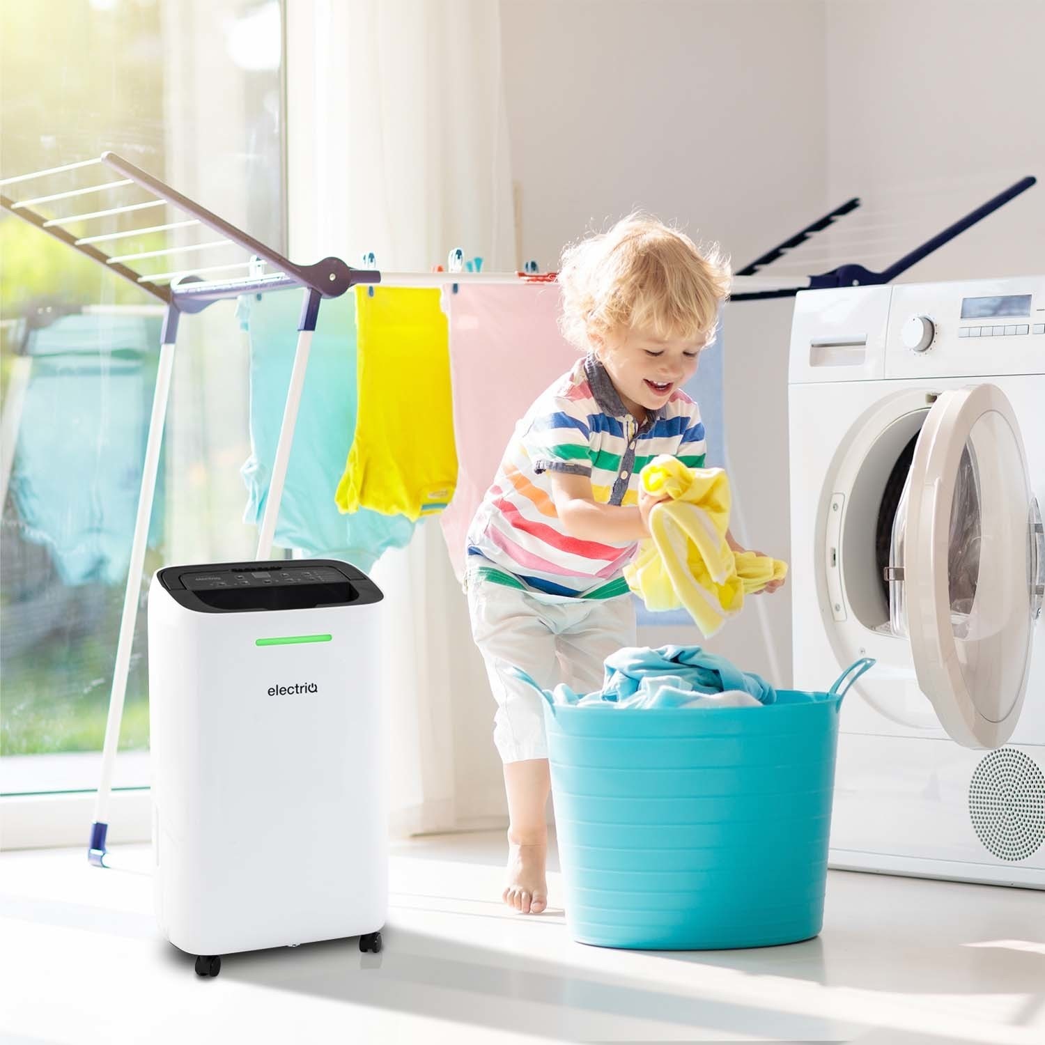 electriQ 12L Quiet Low-Energy Dehumidifier and Air Purifier | electriQ