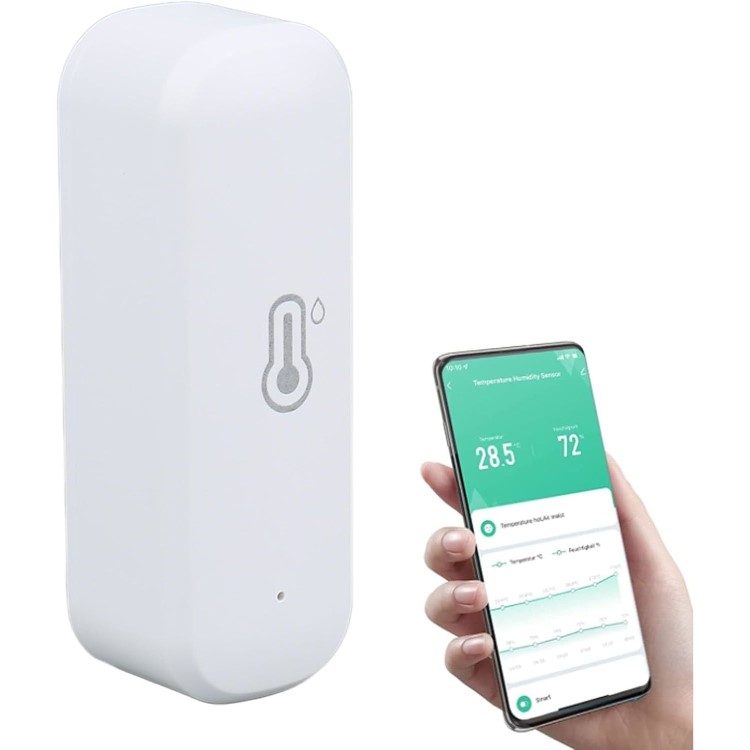 Tuya Smart WiFi IP65 Waterproof Temperature & Humidity Sensor for Indoor/Outdoor Follow-Me Climate Control
