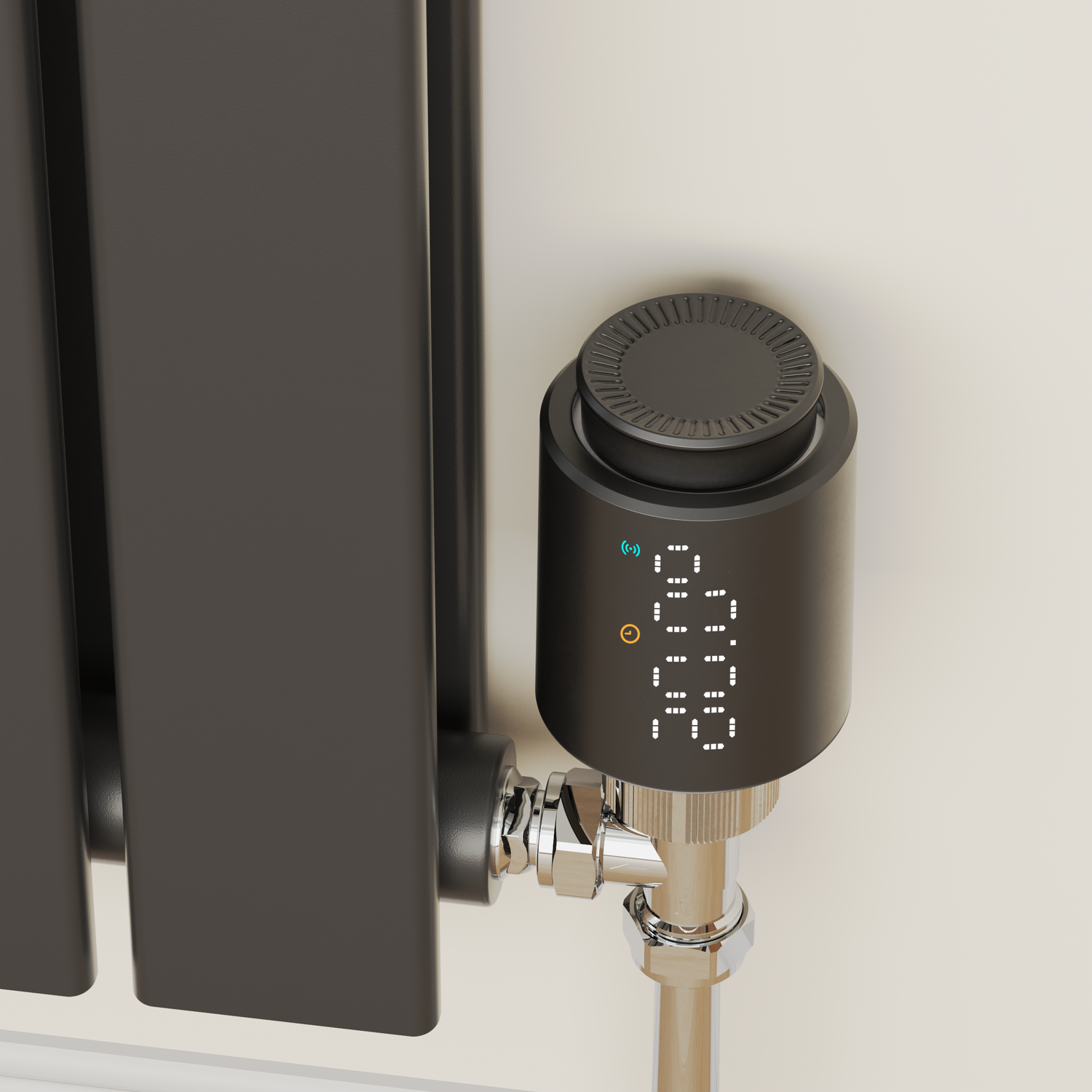 Smarteco Radiators electriQ Smart Modern LED TRV Thermostatic Radiator Valves Wi-Fi ...