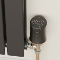 STRV-Z1-B electriQ Smart Modern LCD TRV Thermostatic Radiator Valves Tuya Zigbee Version Black