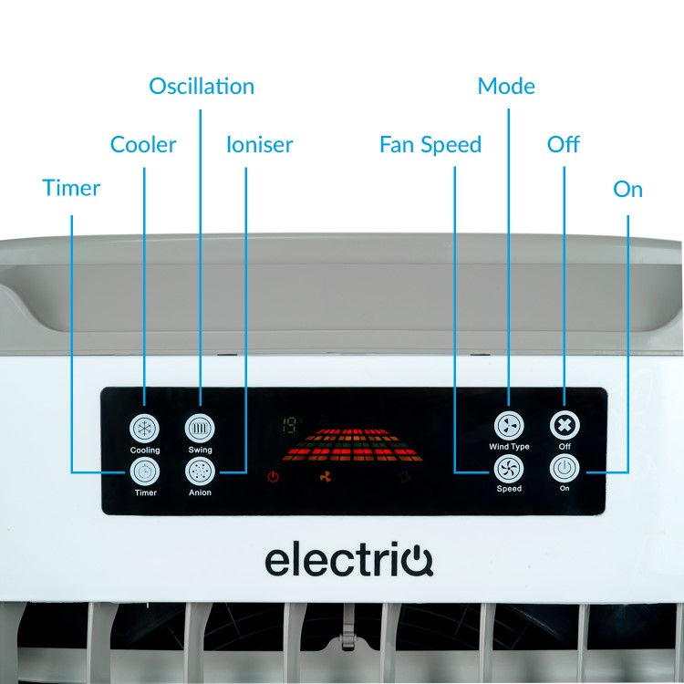 GRADE A1 - Storm100E 100L Powerful Evaporative Air Cooler for areas up to 100 sqm  