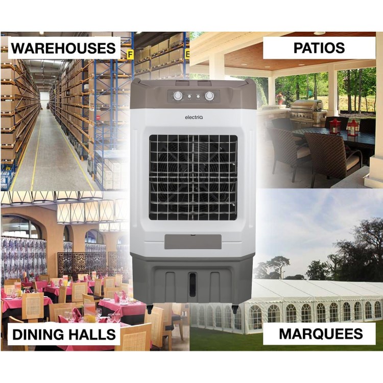 electriQ Storm 80L Commercial Evaporative Air Cooler - Powerful and Robust Spot Cooling