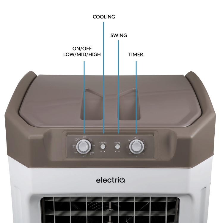 electriQ Storm 80L Commercial Evaporative Air Cooler - Powerful and Robust Spot Cooling