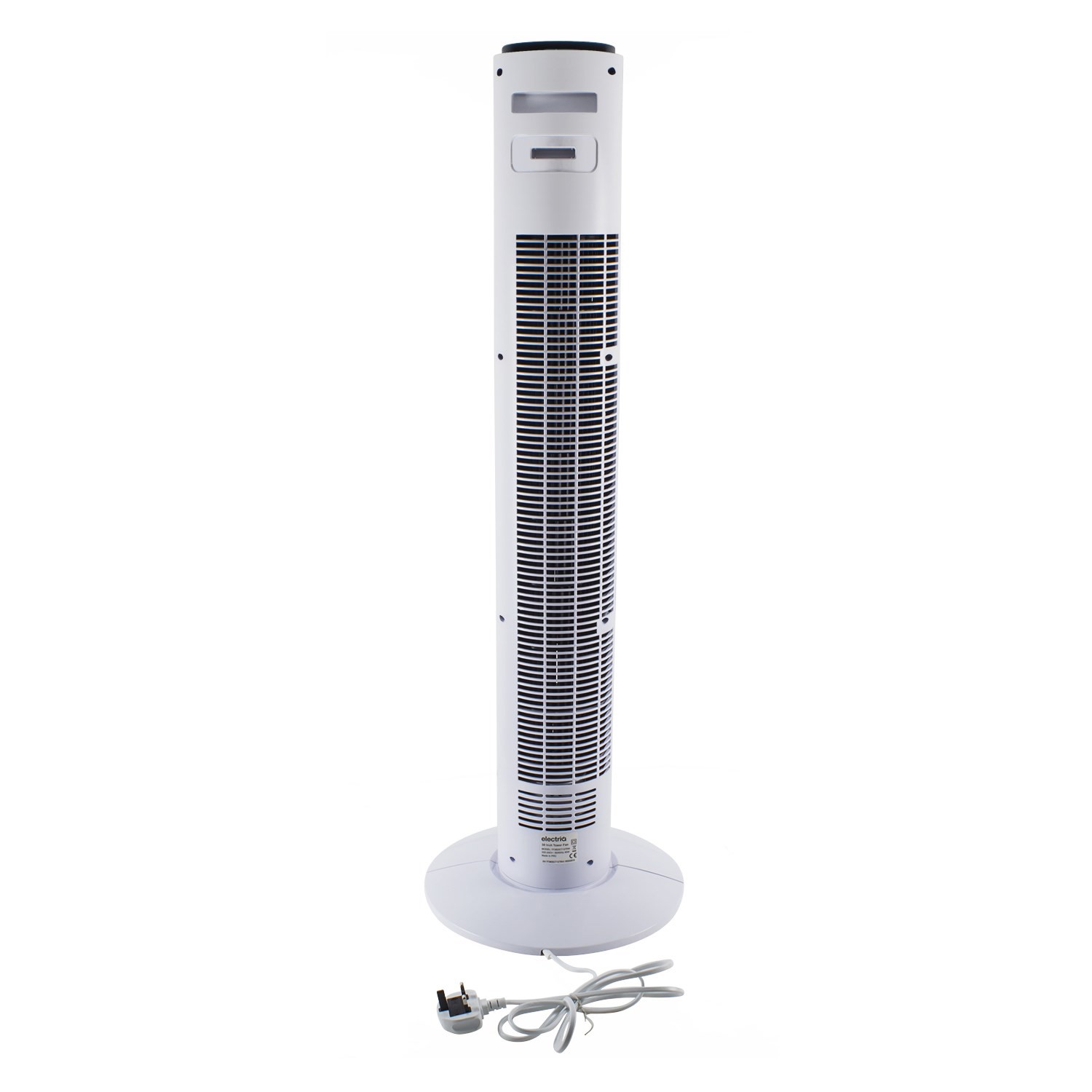 Electriq 38 Inch Tower Fan With Temperature Display Remote Control 3 Speed Settings Timer Oscillation Functions Electriq Electriq 38 Inch Tower Fan With Temperature Display Remote Control 3 Speed Settings Timer Oscillation Functions Electriq