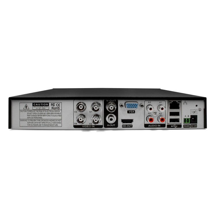 Box Opened electriQ CCTV System - 4 Channel 720p DVR with 4 x 800TVL Bullet Cameras & 1TB HDD