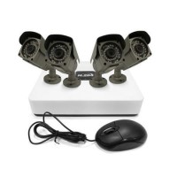 electriQ 4 Channel HD 1080p Network Video Recorder with 4 x 960p Bullet Cameras - Hard Drive required
