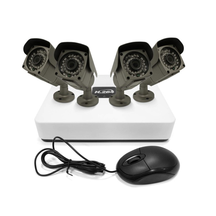electriQ 4 Channel HD 1080p Network Video Recorder with 4 x 960p Bullet Cameras - Hard Drive required