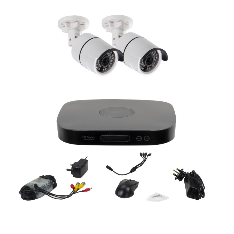 Box Opened electriQ 2 Camera 1080p HD CCTV System with 1TB Hard Drive
