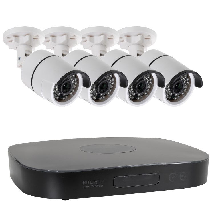 electriQ 4 Camera 1080p HD DVR CCTV System with 1TB HDD