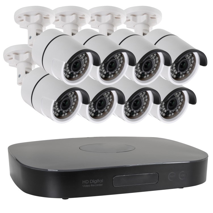 electriQ 8 Camera 1080p HD CCTV System with 2TB Hard Drive