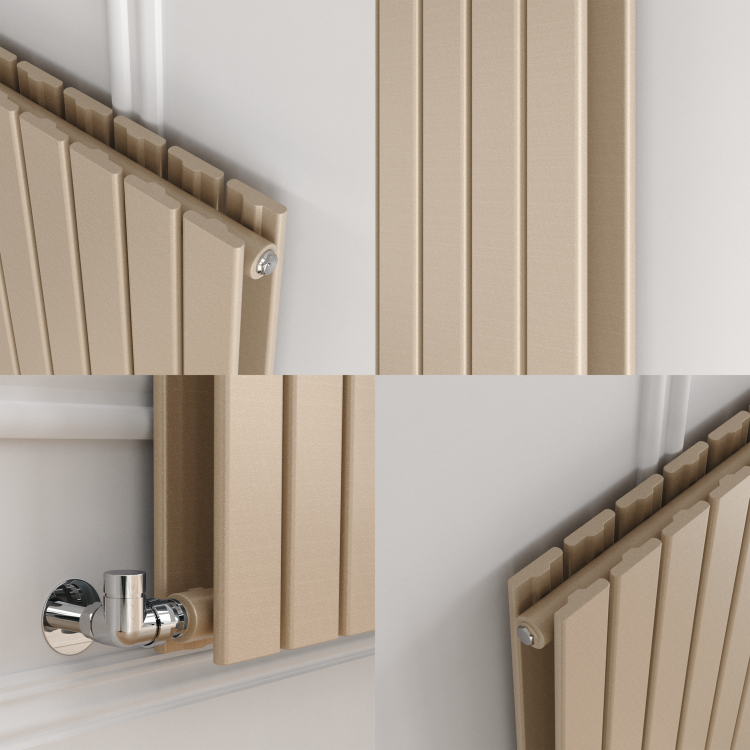 Riace Cleopatra Vertical Flat Designer Radiator 1800x680mm Double Panel 6947 BTU