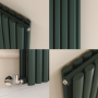 Sorrento Evergreen Vertical Oval Designer Radiator 1800x590mm Double Panel 6229 BTU