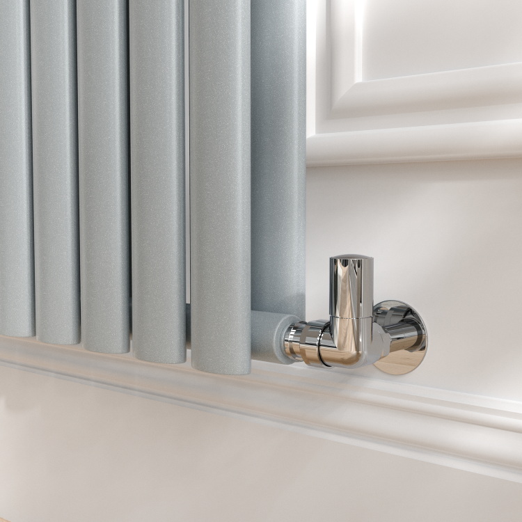 Sorrento Salt & Pepper Vertical Oval Designer Radiator 1800x590mm Double Panel 6229 BTU