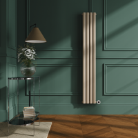 Cleopatra Vertical Smart Electric Radiator with Wi-Fi Thermostat - 1.2KW - H1600xW236 - Bathroom Safe