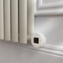 Linen Vertical Smart Electric Radiator with Wi-Fi Thermostat - 1.2KW - H1600xW236 - Bathroom Safe
