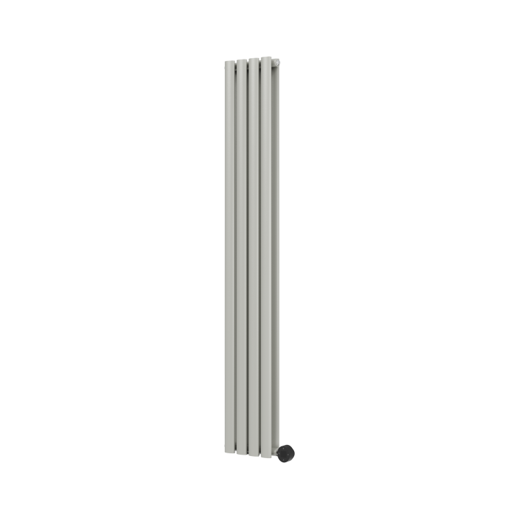 Smoked Stone Vertical Smart Electric Radiator with Wi-Fi Thermostat - 1.2KW - H1600xW236 - Bathroom Safe