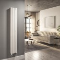 VD4-1600-1.2WW White Vertical Smart Electric Radiator with Wi-Fi Thermostat - 1200W - Double Panel H1600xW236mm - Bathroom Safe
