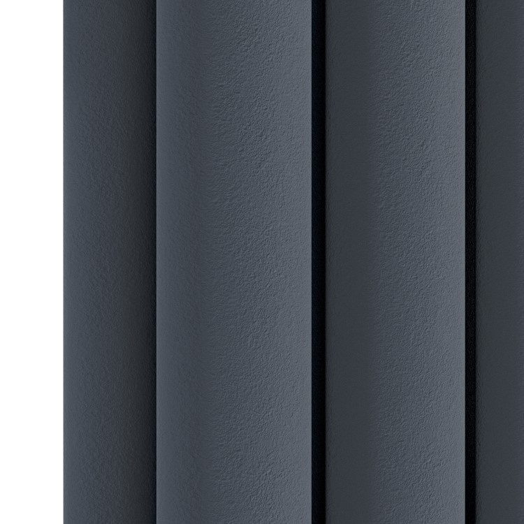 Sorrento Anthracite Vertical Oval Designer Radiator 1600x236mm Double Panel 2234 BTU