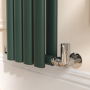 Sorrento Evergreen Vertical Oval Designer Radiator 1600x236mm Double Panel 2234 BTU