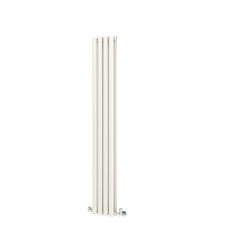 Sorrento Linen Vertical Oval Designer Radiator 1600x236mm Double Panel 2234 BTU
