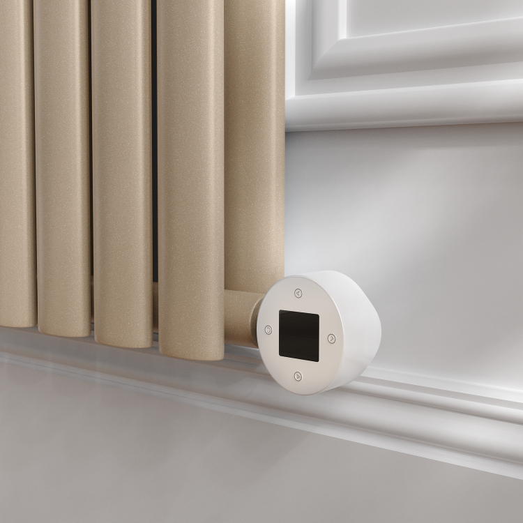 Cleopatra Vertical Smart Electric Radiator with Wi-Fi Thermostat - 1.2KW - H1600xW354 - Bathroom Safe