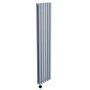 Light Grey Vertical Smart Electric Radiator with Wi-Fi Thermostat - 1.2kW - Double Panel H1600xW354mm - Bathroom Safe