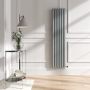 Salt & Pepper Vertical Smart Electric Radiator with Wi-Fi Thermostat - 1.2KW - H1600xW354 - Bathroom Safe