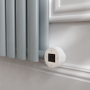Salt & Pepper Vertical Smart Electric Radiator with Wi-Fi Thermostat - 1.2KW - H1600xW354 - Bathroom Safe