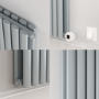 Salt & Pepper Vertical Smart Electric Radiator with Wi-Fi Thermostat - 1.2KW - H1600xW354 - Bathroom Safe