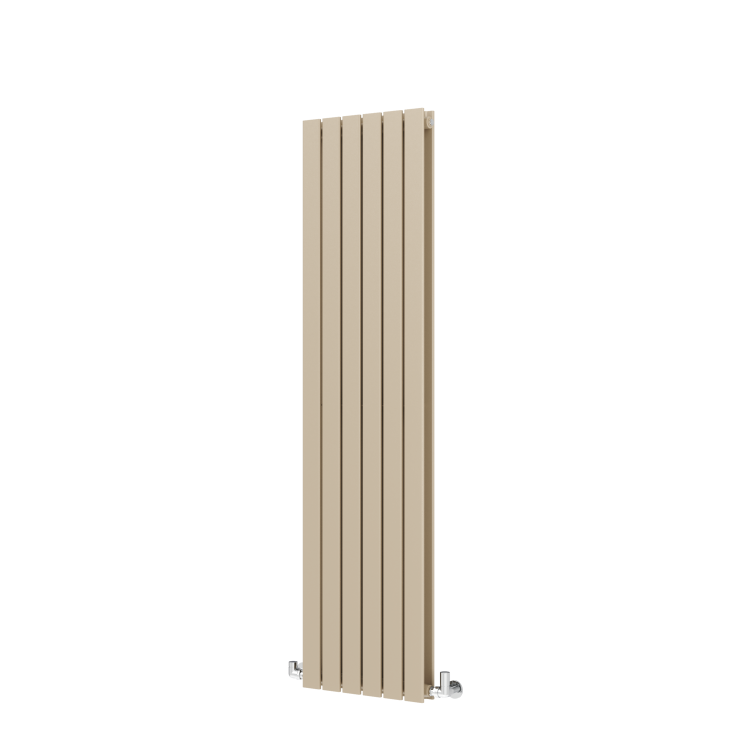 Riace Beige grey Vertical Flat Designer Radiator 1600x408mm Double Panel 3687 BTU